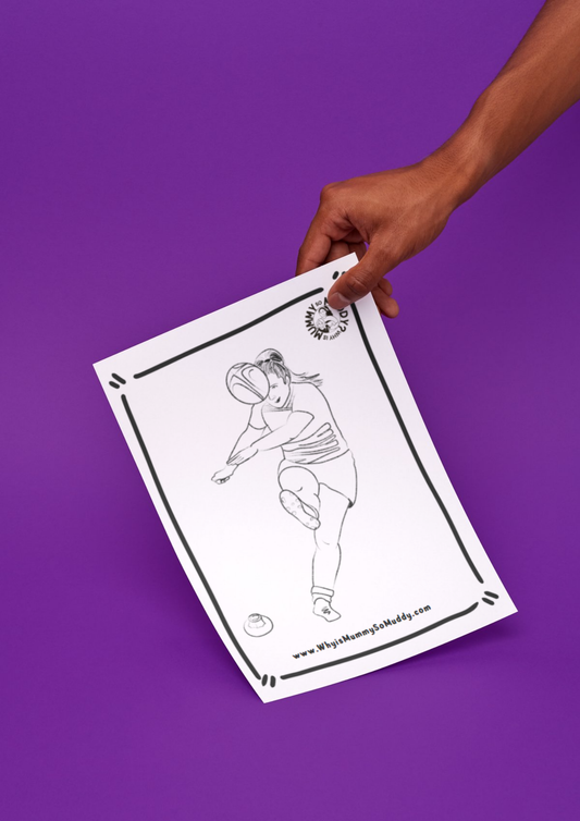 Free Downloadable : Women's Rugby Colouring Sheets