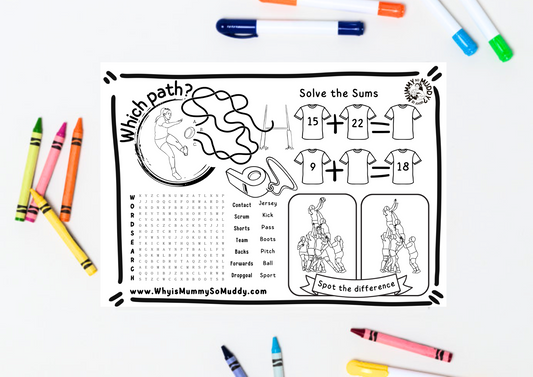 Free Downloadable : Women's Rugby Activity Sheets