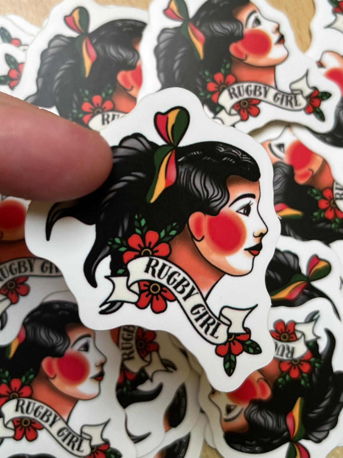 Rugby Girl Sticker