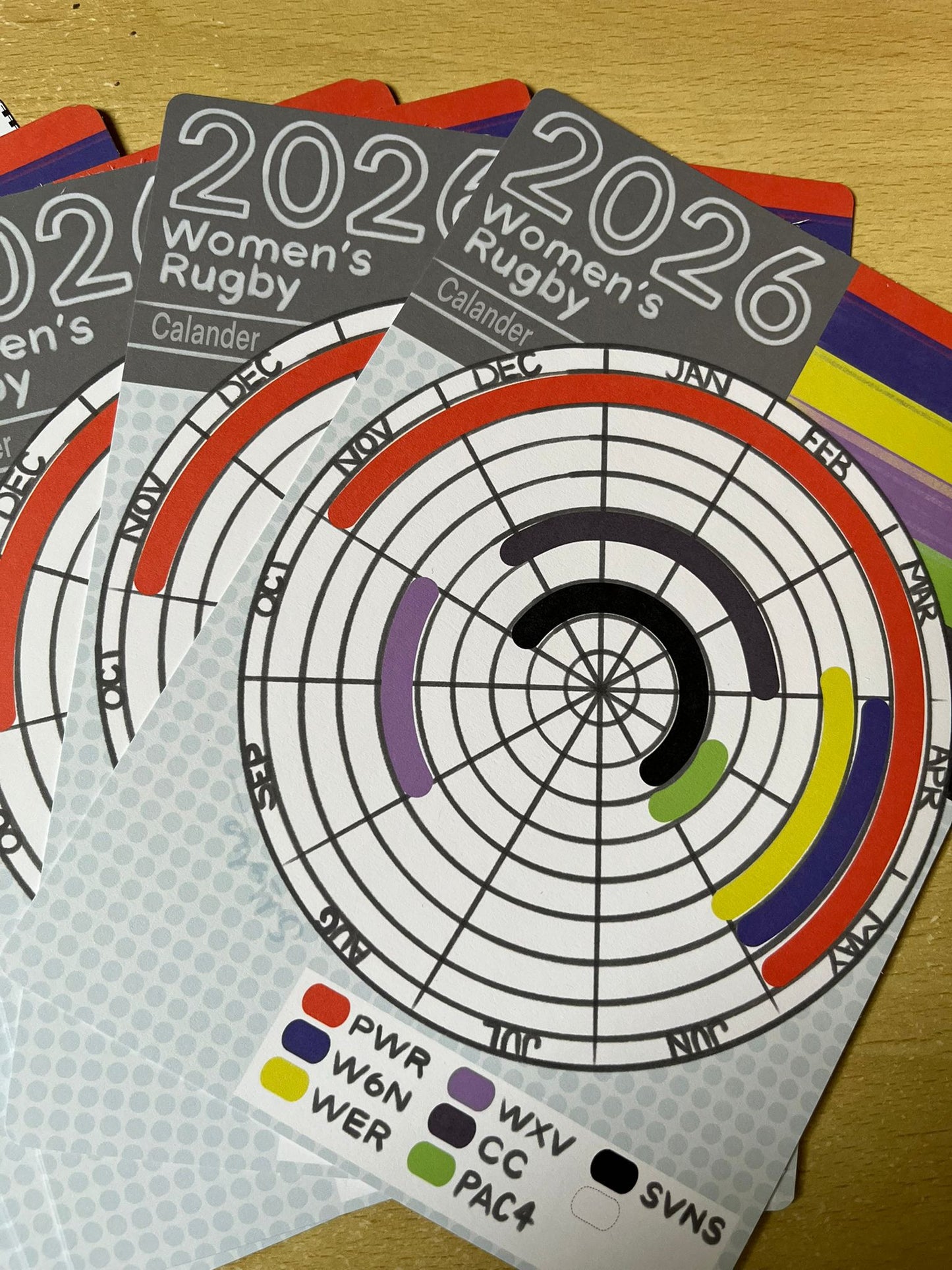 A5 2026 Women's Rugby Calendar