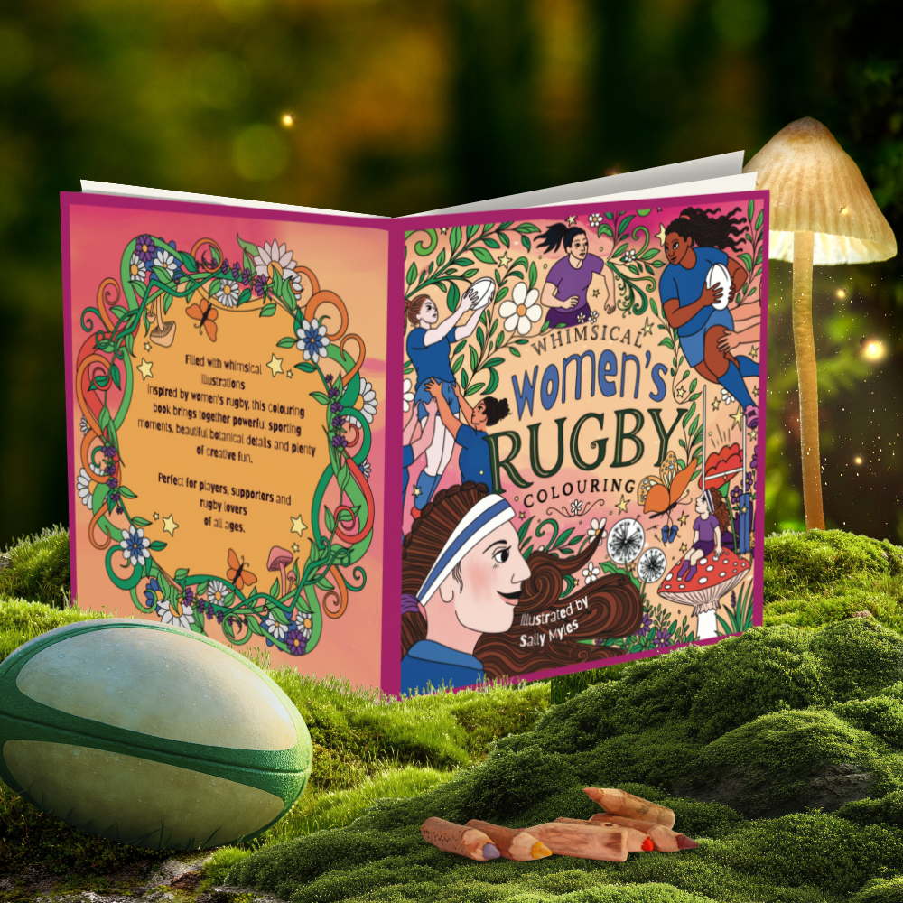Whimsical Women’s Rugby Colouring Book Pre-Order