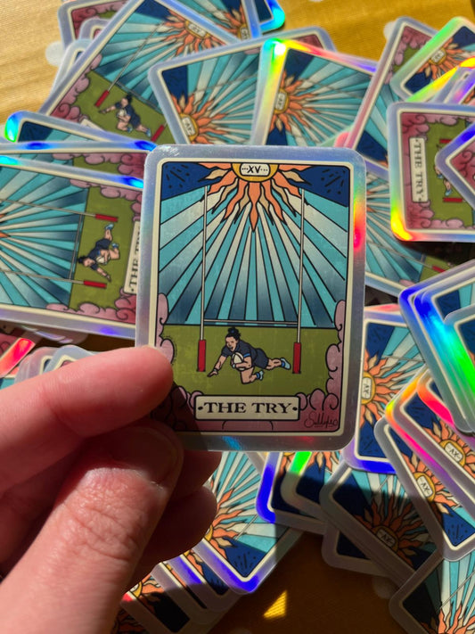 Try Tarot Holographic Sticker